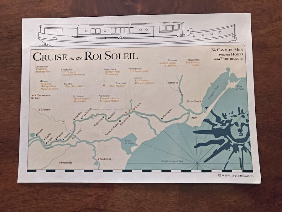 Roi Soleil Barge Cruise voyage map