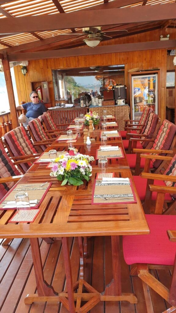 Cruise Mekong Laos READER REVIEW from Adriano Muratori who here is sitting on deck