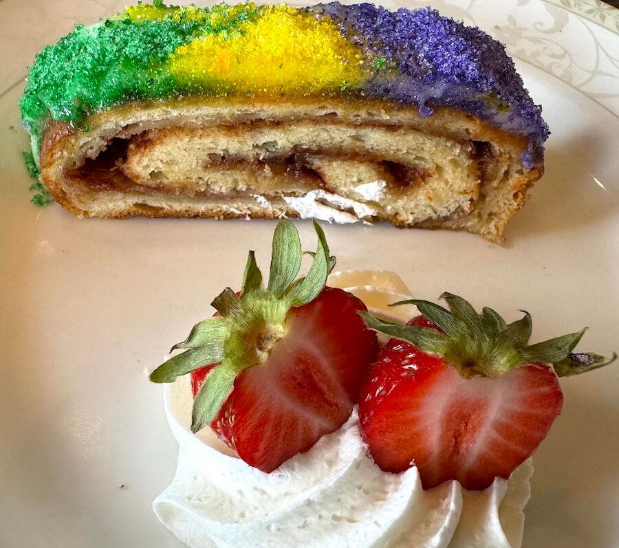 Mardi Gras King Cake served on American Heritage