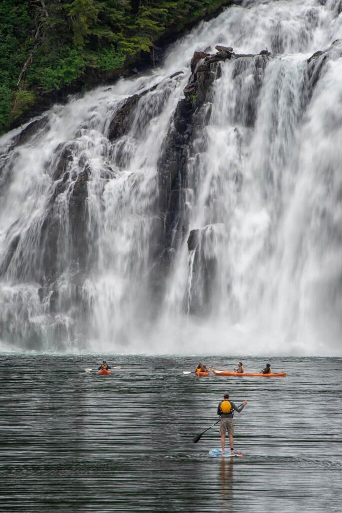 Prince William Sound UnCruise Adventure includes a visit to Cascade Falls