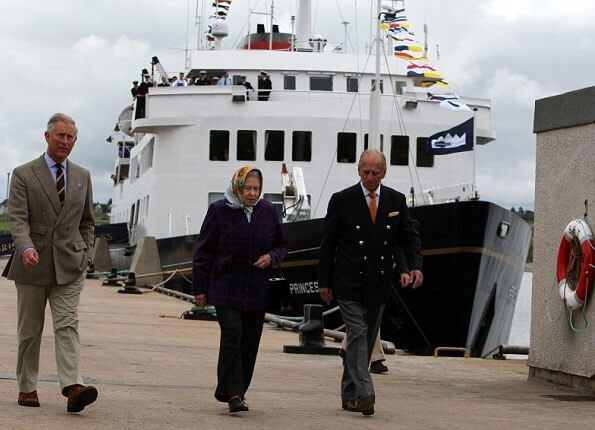 Queen Elizabeth and Prince Philip on one of the Royal Charter