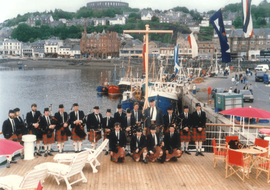 The debut of the Hebridean Princess in Oban in 1989.