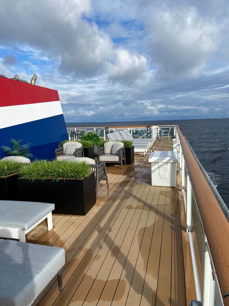 Review of AMERICAN Cruise Lines (UPDATED 2026) 5 Sun Deck of American Eagle on a Maine cruise