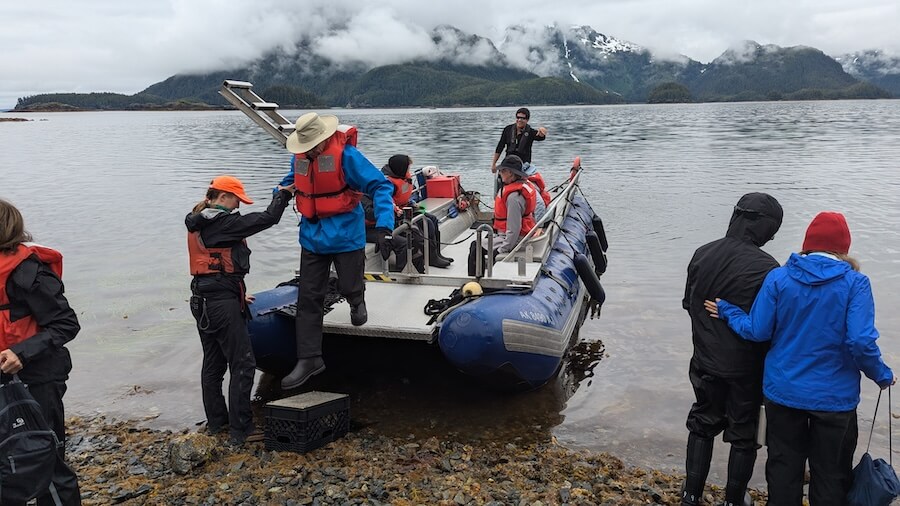 Coming ashore for bushwhacking