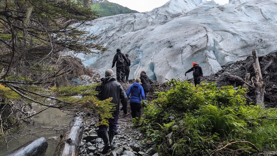 Hiking to Meares Glacier on Prince William Sound Alaska Cruises