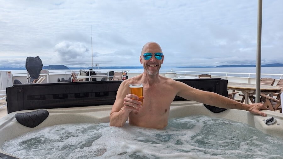 soak in a hot tub on Prince William Sound Alaska Cruises