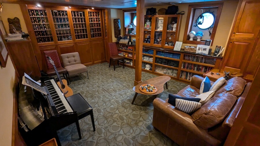 Safari Explorer Library on Prince William Sound Alaska cruises