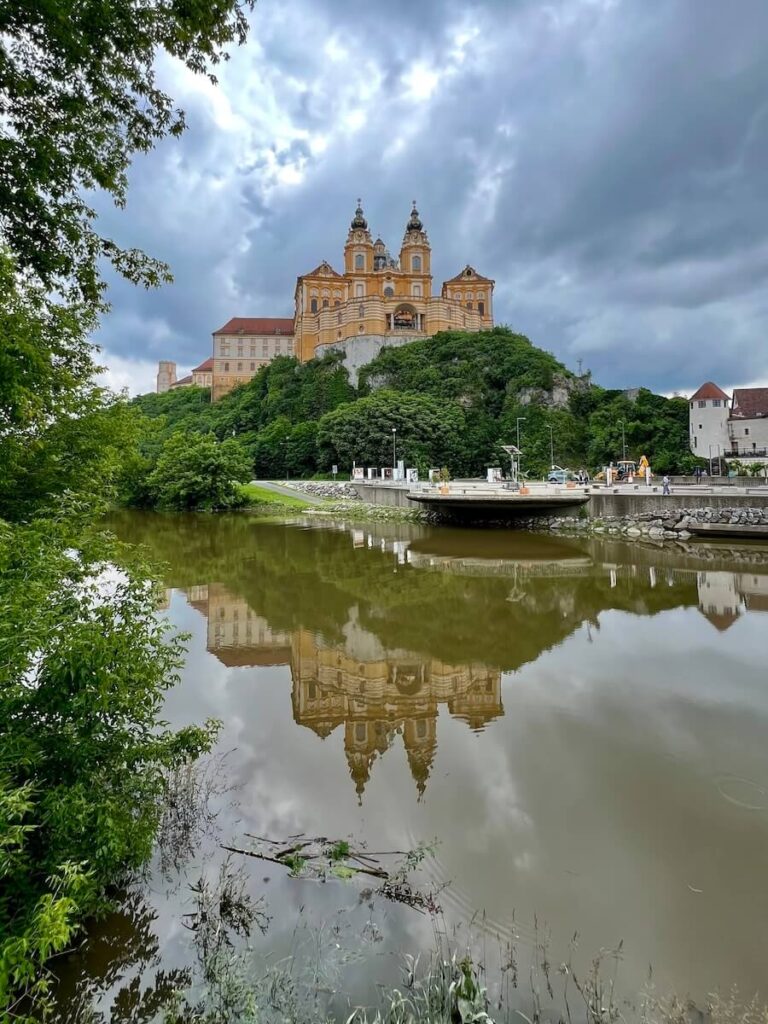 Melk Abbey reflection, while on an excursion from Tullin