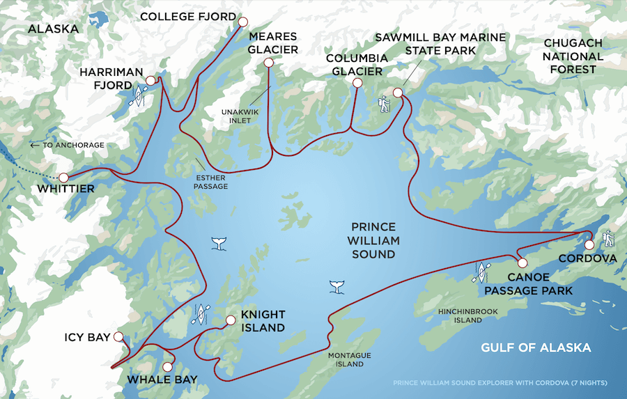 Prince William Sound route.