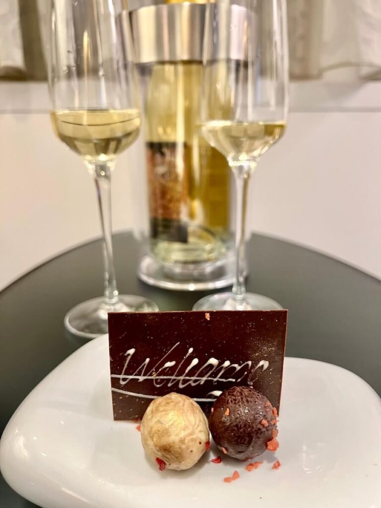 bubbles and chocolates await in rooms aboard a Riverside Mozart Danube River Cruise