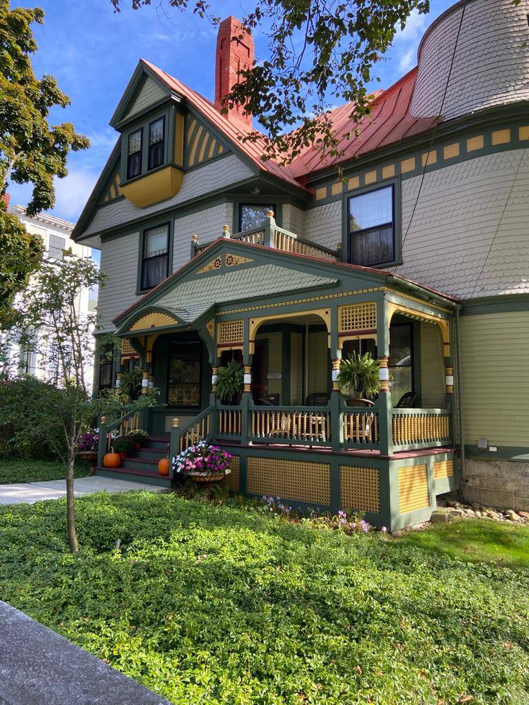 One of the beautiful old homes along Washington St in Bath.