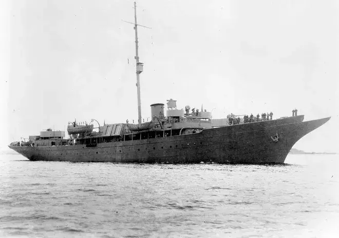 Stripped of her finery and renamed IX99, the ship served heroically in World War Two.