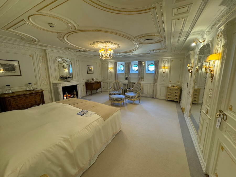 Sea Cloud cruises' Suite 1 in a starboard-facing view.