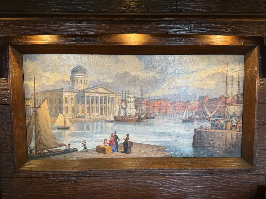  painting of Boston Harbor 