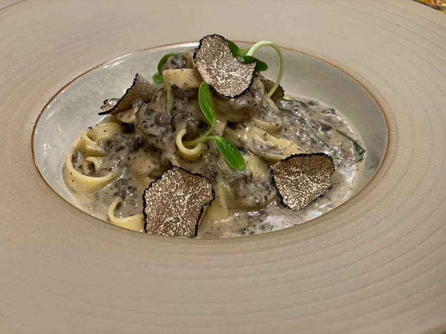 Truffle and tagliatelle at Leporini in Hva on a Croatia Yacht Cruise