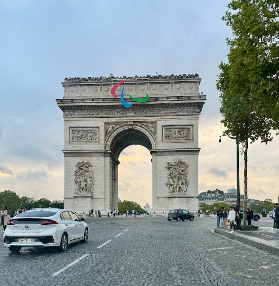 Paris's Arc de Triomphe. 