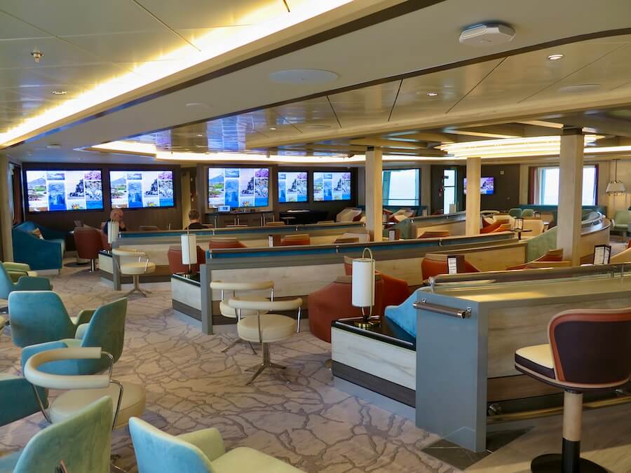 the lounge, the main hub on Ocean Albatros Cruises