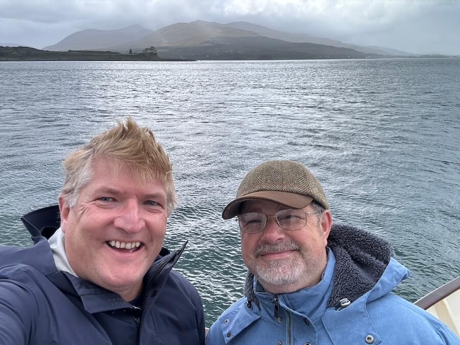 Author with his cousin Douglas aboard Glen Etive