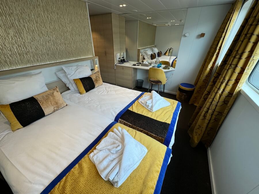 CroisiEurope Rhine River Cruise cabin options include standard double staterooms