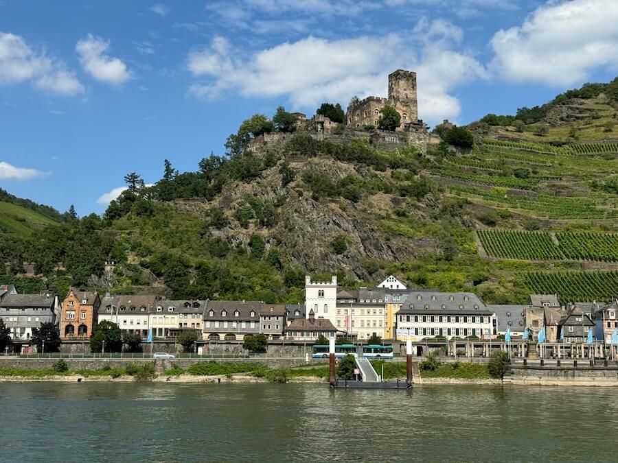 CroisiEurope Rhine River Cruise passes through the Rhine River Gorge 