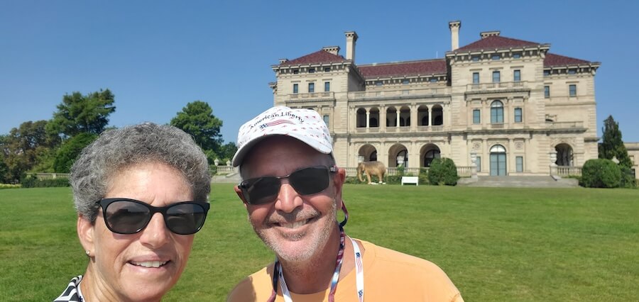 Cele & Lynn in front of the Breakers in Newport RI