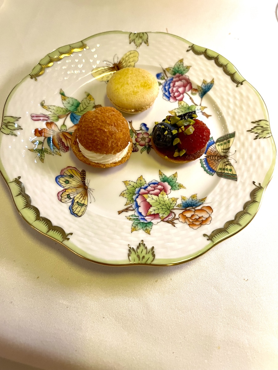 Herend porcelain with desserts