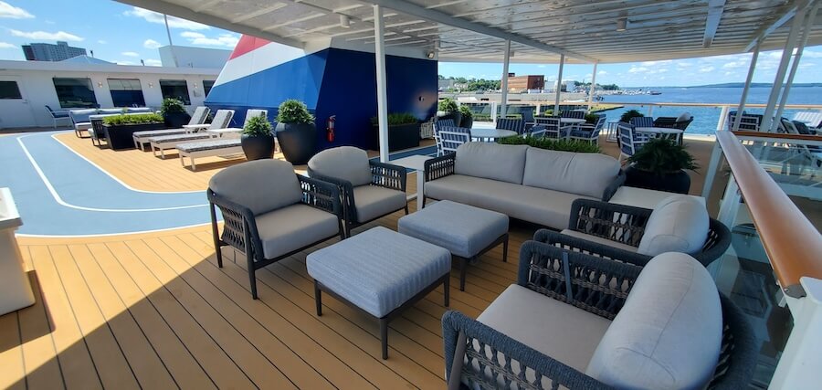 The sun deck as scene on American Cruise Lines New England