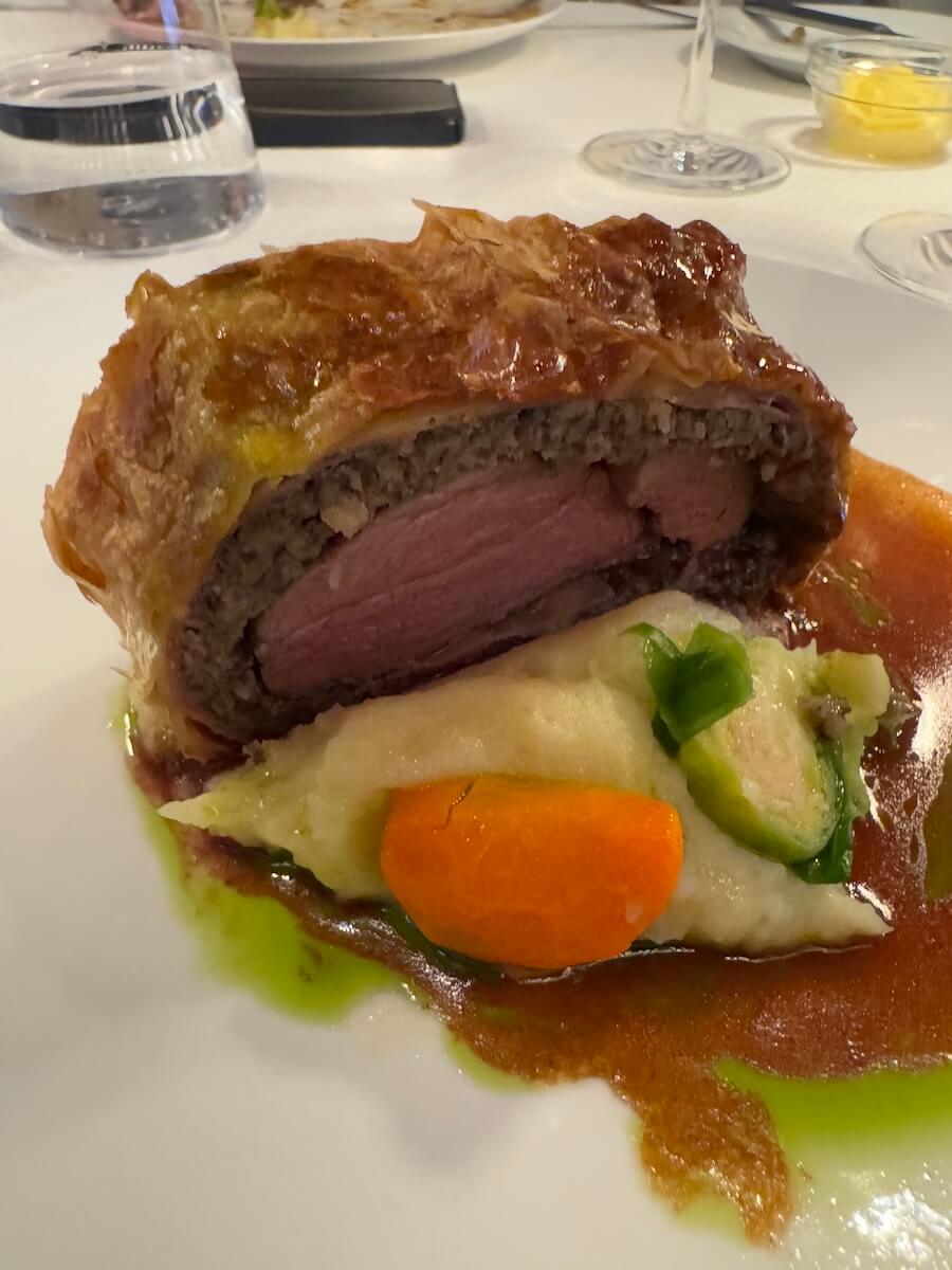 Beef Wellington aboard the SH Diana