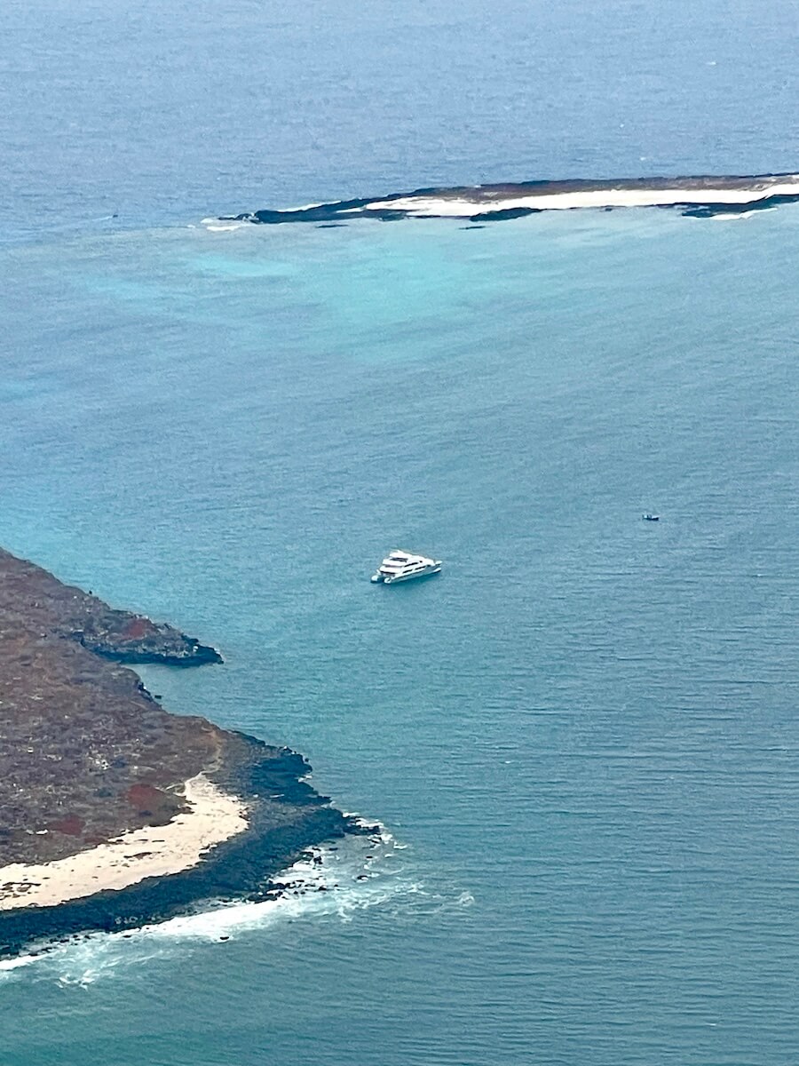 First site of Alya upon descent to airport on Galapagos Islands