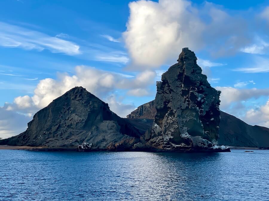 Pinnacle Rock, a volcanic plug on Bartolomé Island in the Galapagos