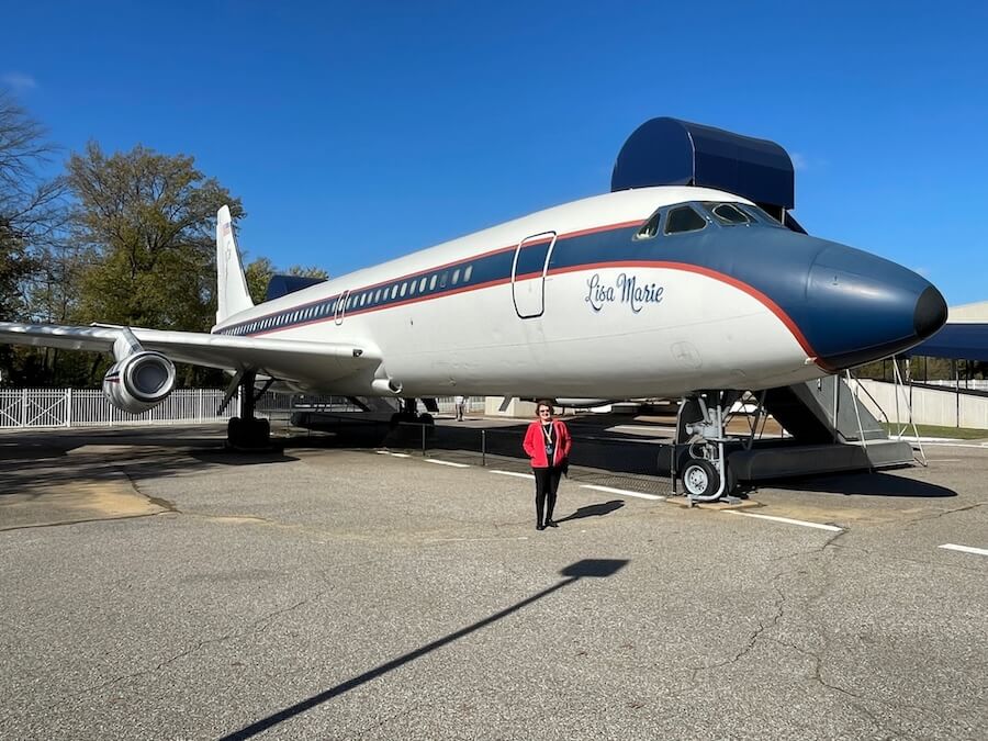 One of two jets owned by Elvis Presley at Graceland, as seen on a Mississippi River cruise