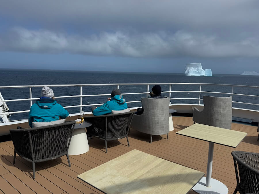 Relaxing on deck of Swan Hellenic Diana with calm seas