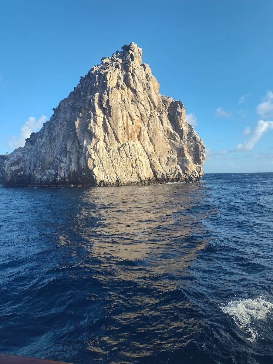 Anchored off Ronde Bay; it was a three-minute tender ride to some great snorkeling. * Photo: Amy Fried