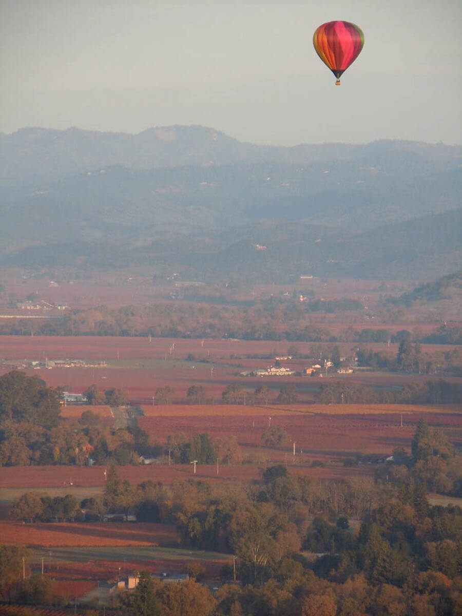 Breathtaking views from a hot air balloon ride when Planning Your Own Shore Excursions