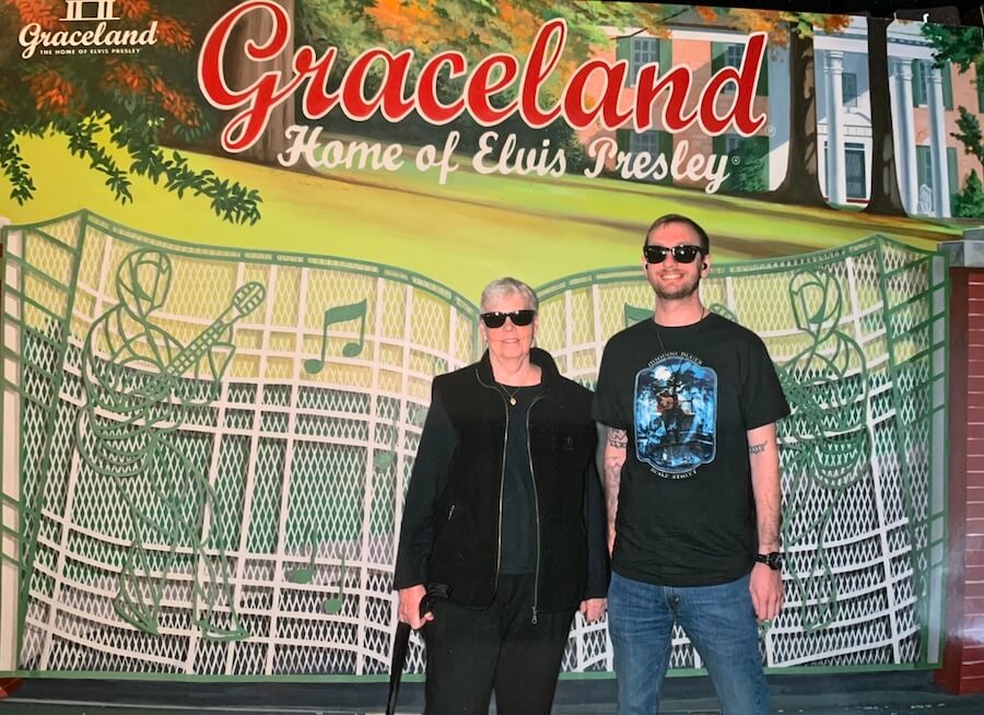 Complete Mississippi River Cruise (2026): A Review Of 21 Nights Aboard American Serenade 22 QC Contributor Jackie Sheckler FInch & her grandson Logan at Graceland on a Music Cities cruise
