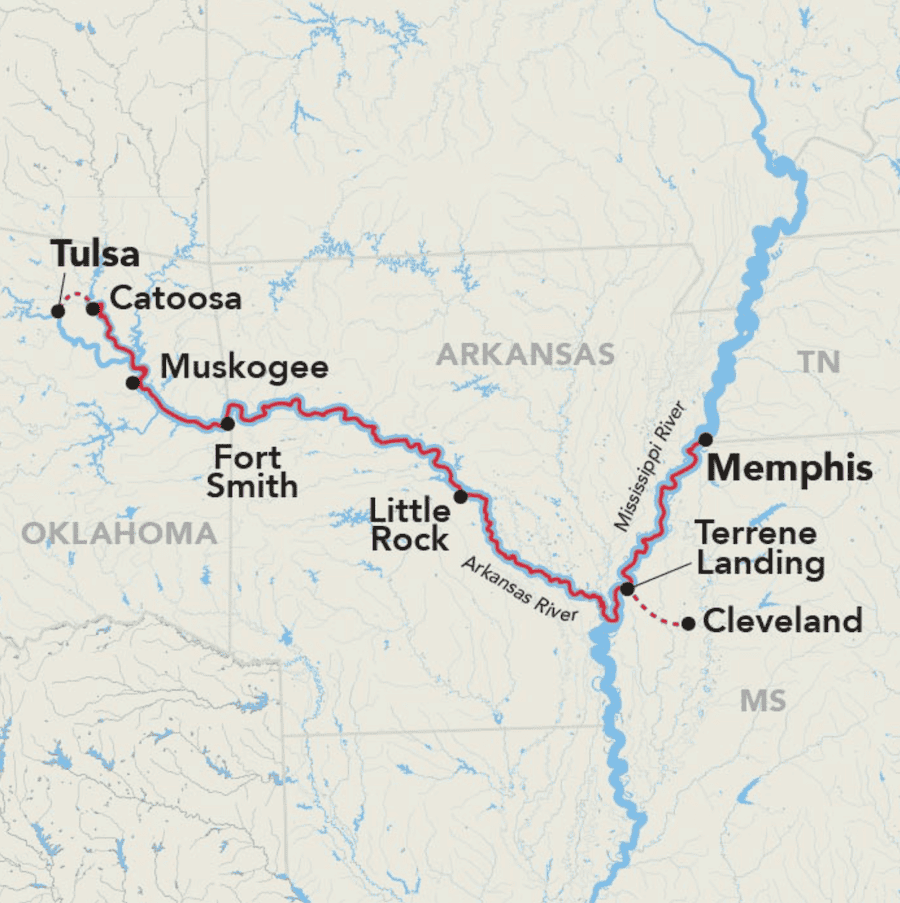 Top Mississippi River Cruises Offered by American Cruise Lines includes their Arkansas River cruise