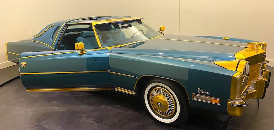 The gold-plated 1972 Cadillac owned by Isaac Hayes, and now in the Stax Museum.