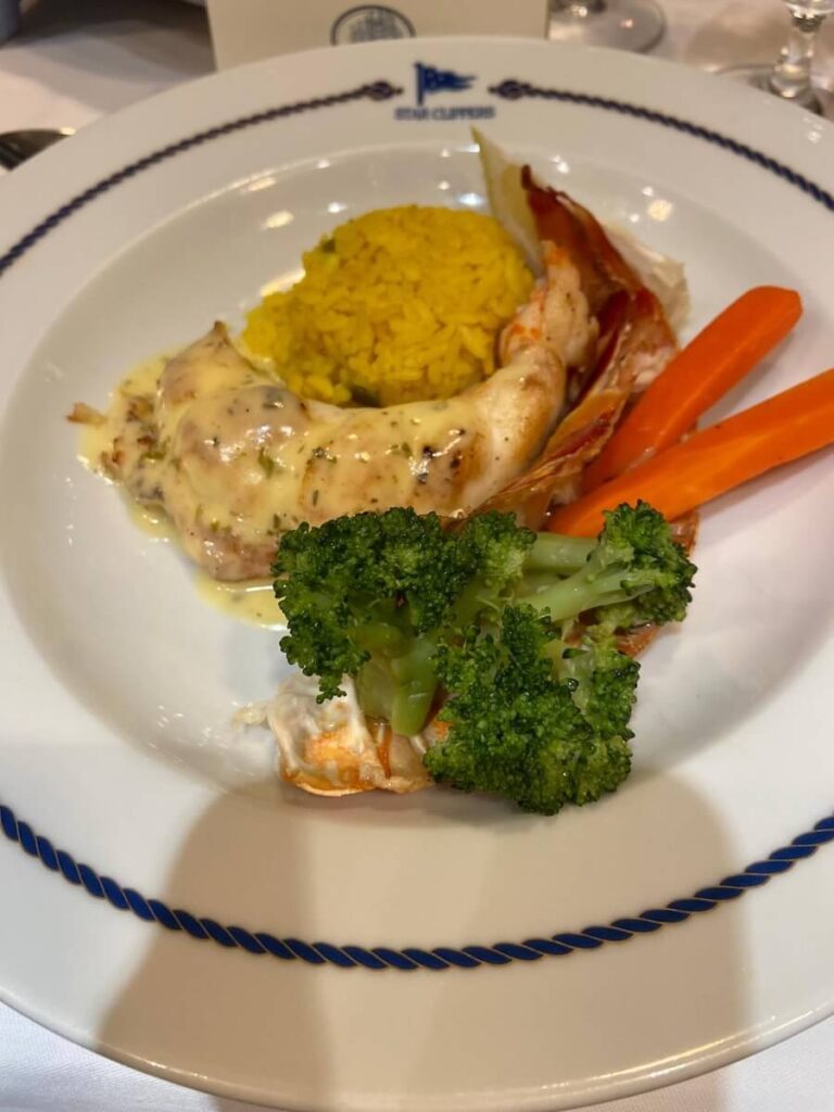 Lobster tail on Star Clipper in Costa Rica