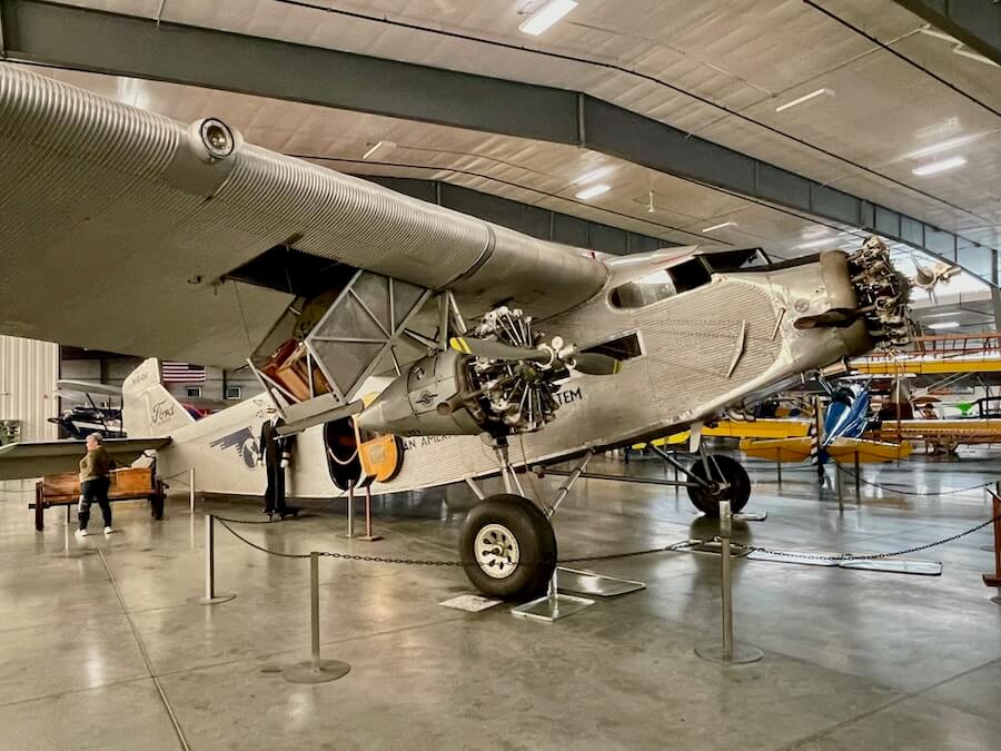 American Harmony Columbia and Snake Rivers Cruise — A Review of Scenic Riverboating on the Trail of Lewis and Clark 17 A 1929 Ford Trimotor at WAAAM, visited on an American Harmony Columbia & Snake rivers cruise