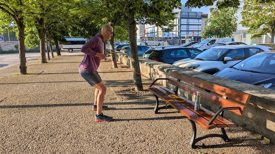 Staying Fit On A Barge Cruise includes bringing exercise bands to use anywhere