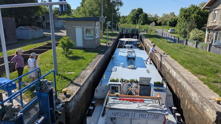 French Country Waterways Marne Rhine Canal Cruise includes lots of lock transits