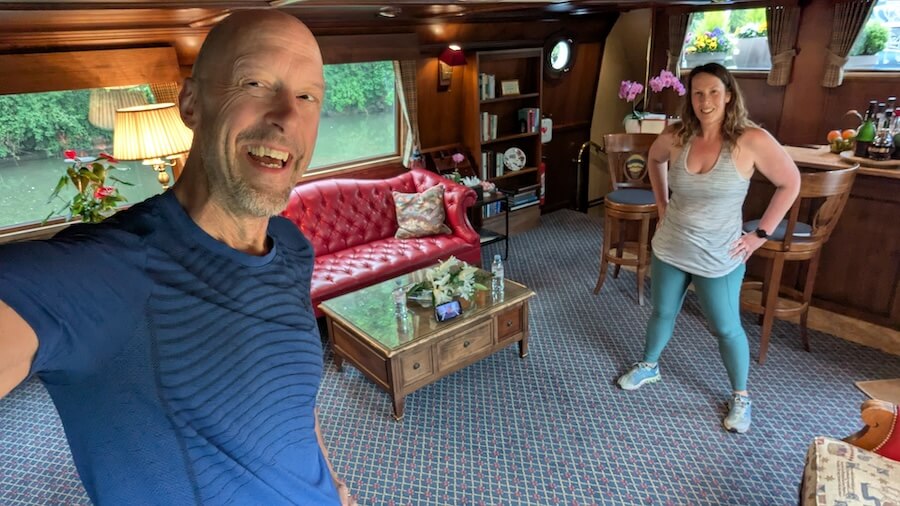 Staying Fit On A Barge Cruise includes habits like work outs in the lounge