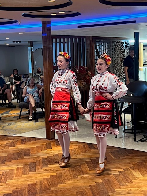 Bulgarian folk dancers entertained guests one evening on board AmaMagna