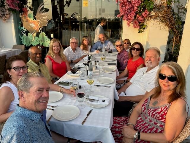 dinner on the Belgrade docks while cruising on the AmaMagna
