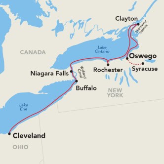 American Cruise Lines' 'Great Lakes & Thousand Islands' sails between Syracuse and Cleveland
