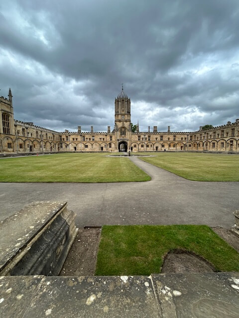 The Quad at Christ Church, Oxford, as seen on a Thames River cruise