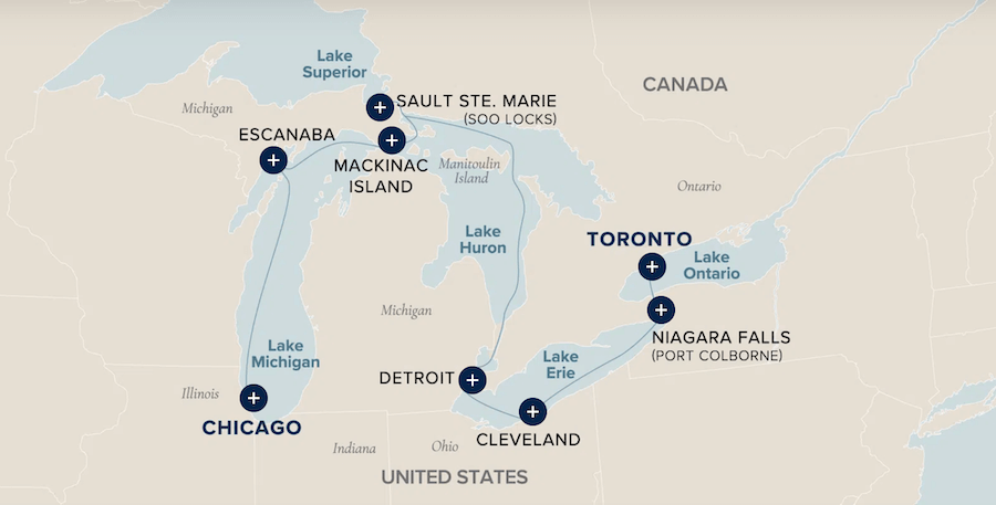 Victory Great Lakes Cruise — An Expert Review Of 10 Nights Cruising All Five 31 Map of Great Lakes itinerary