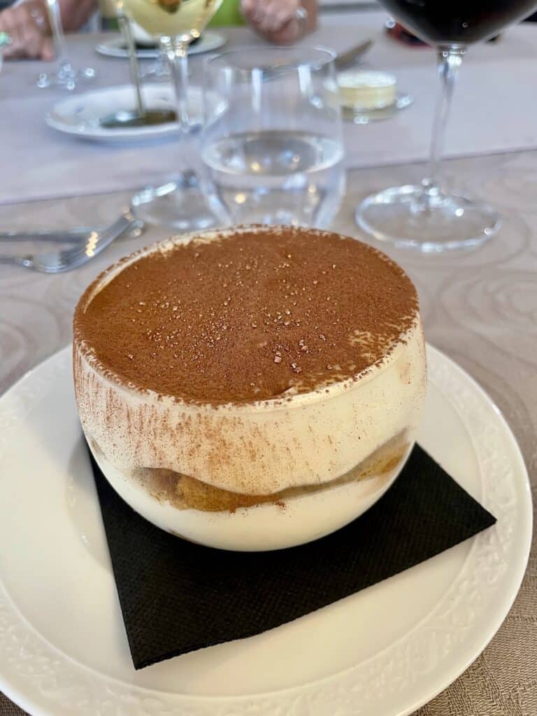 To-die-for Tiramisu aboard Enchante