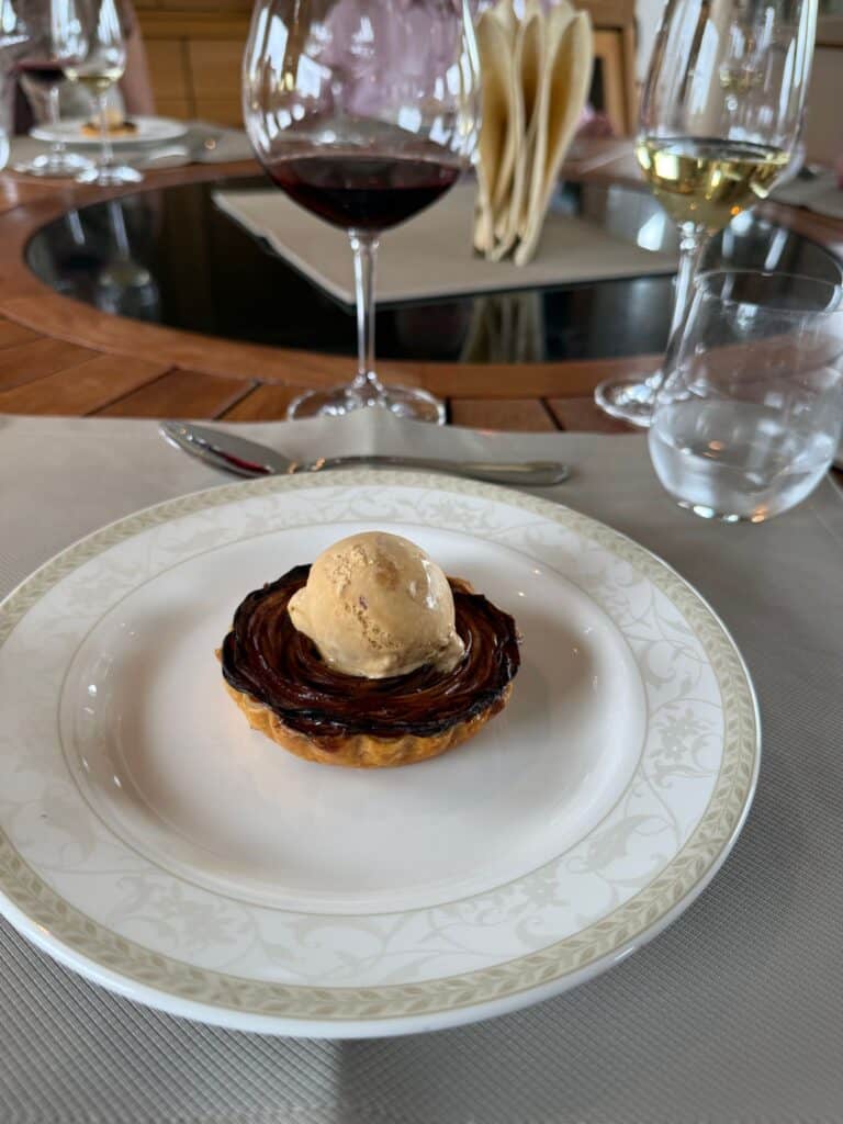 Delicious dark-chocolate truffle aboard Kir Royale