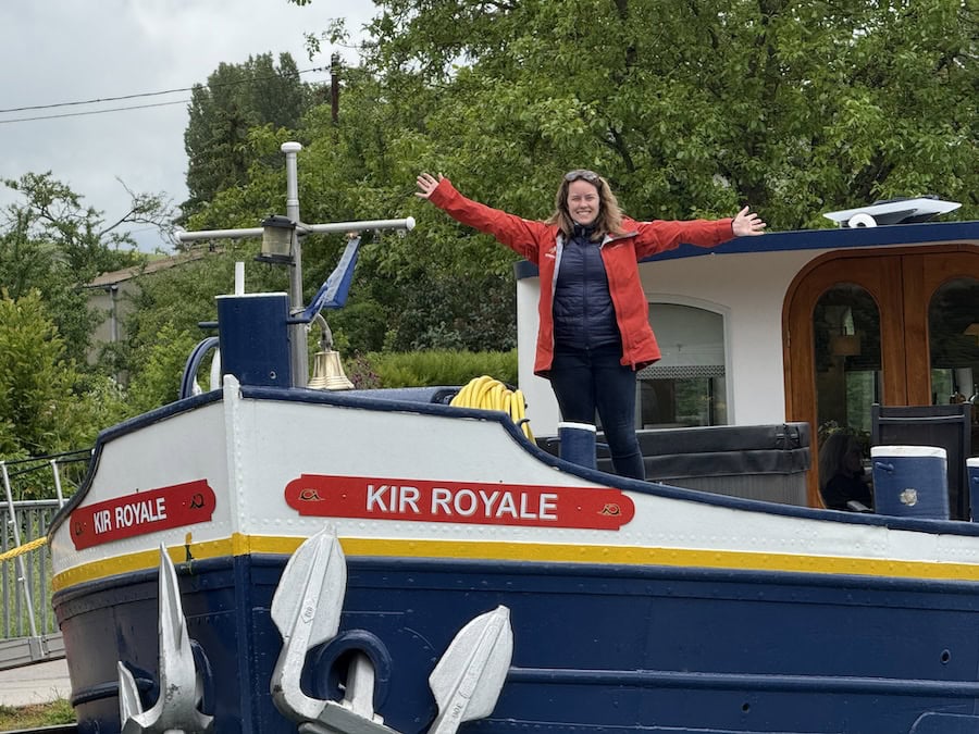 The author showing her love for Kir Royale